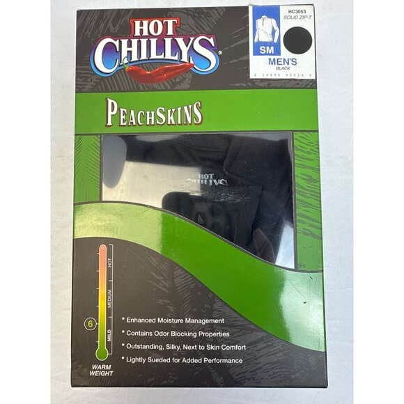 Hot Chillys Mens Peachskins Solid Zip-T Lightweight Relaxed Fit Base Layer - Picture 4 of 8